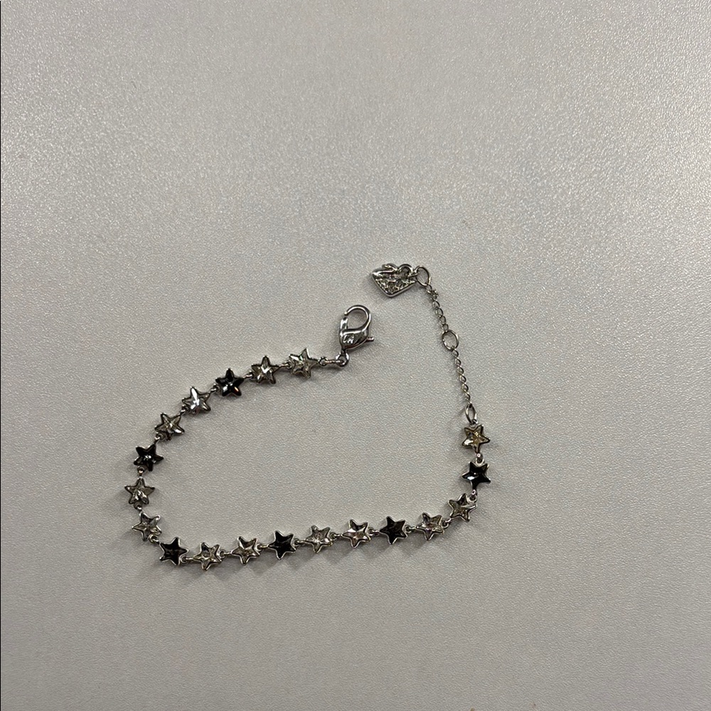 Swarovski Silver and Black Star Bracelet